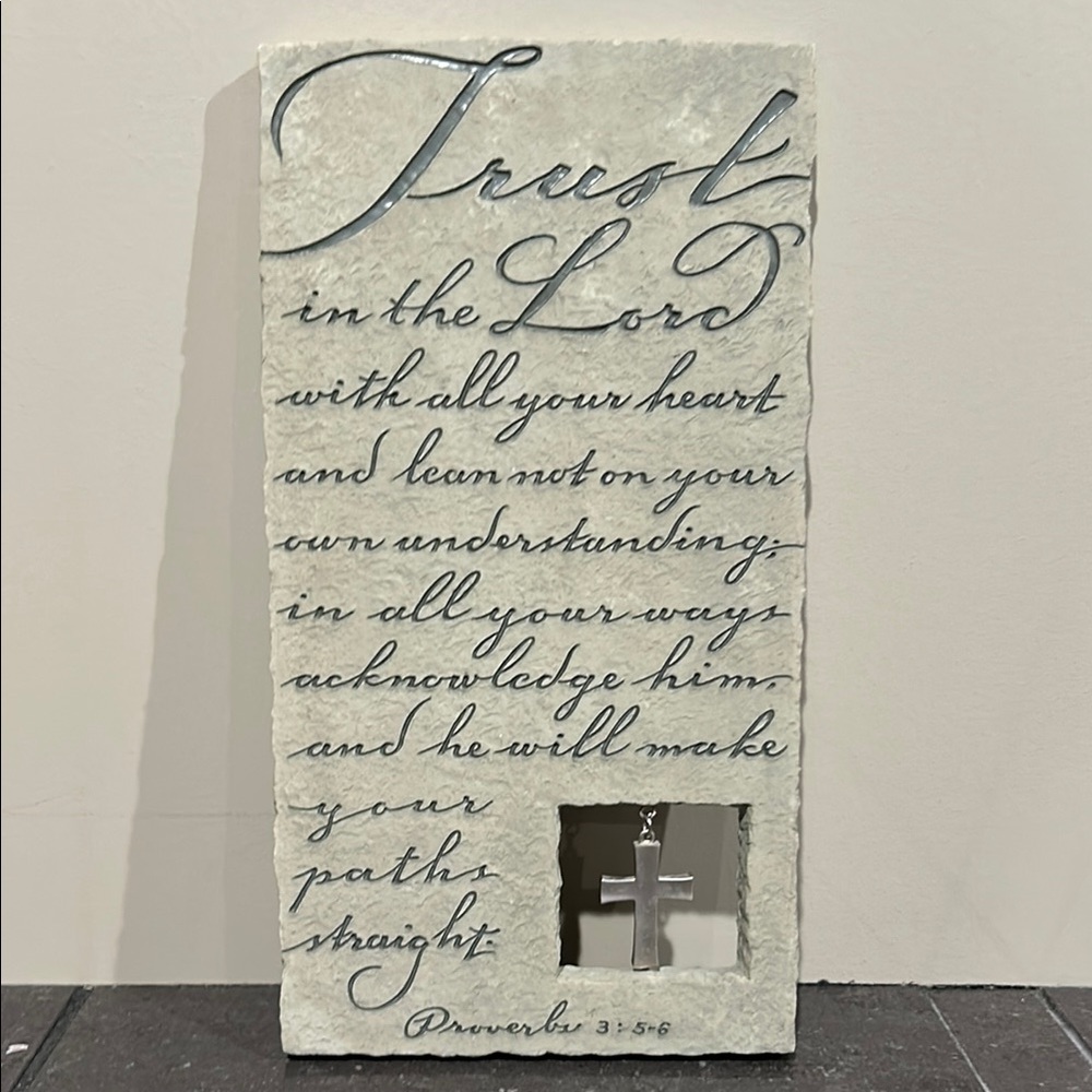 Inspirational “Trust in the Lord”Wall Art with Cross